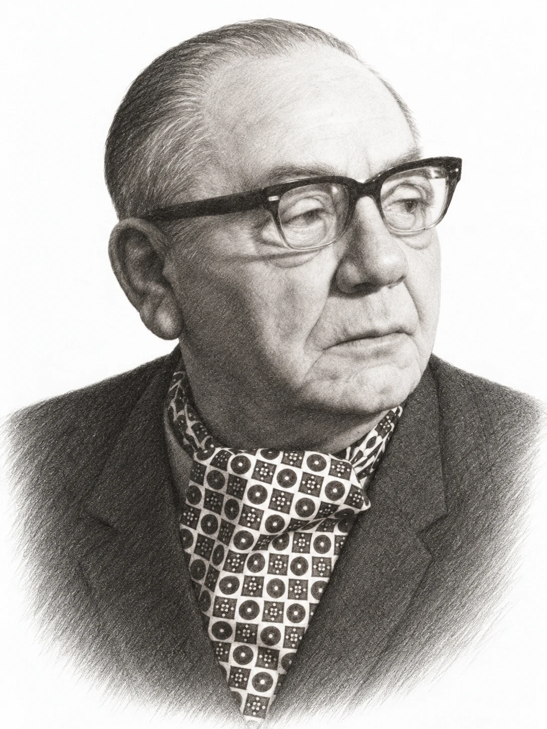 Bleistiftporträt des Gründers Julius Lax